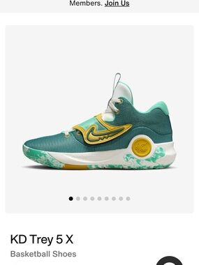 Nike Kids Basketball Sneakers in Teal and Yellow